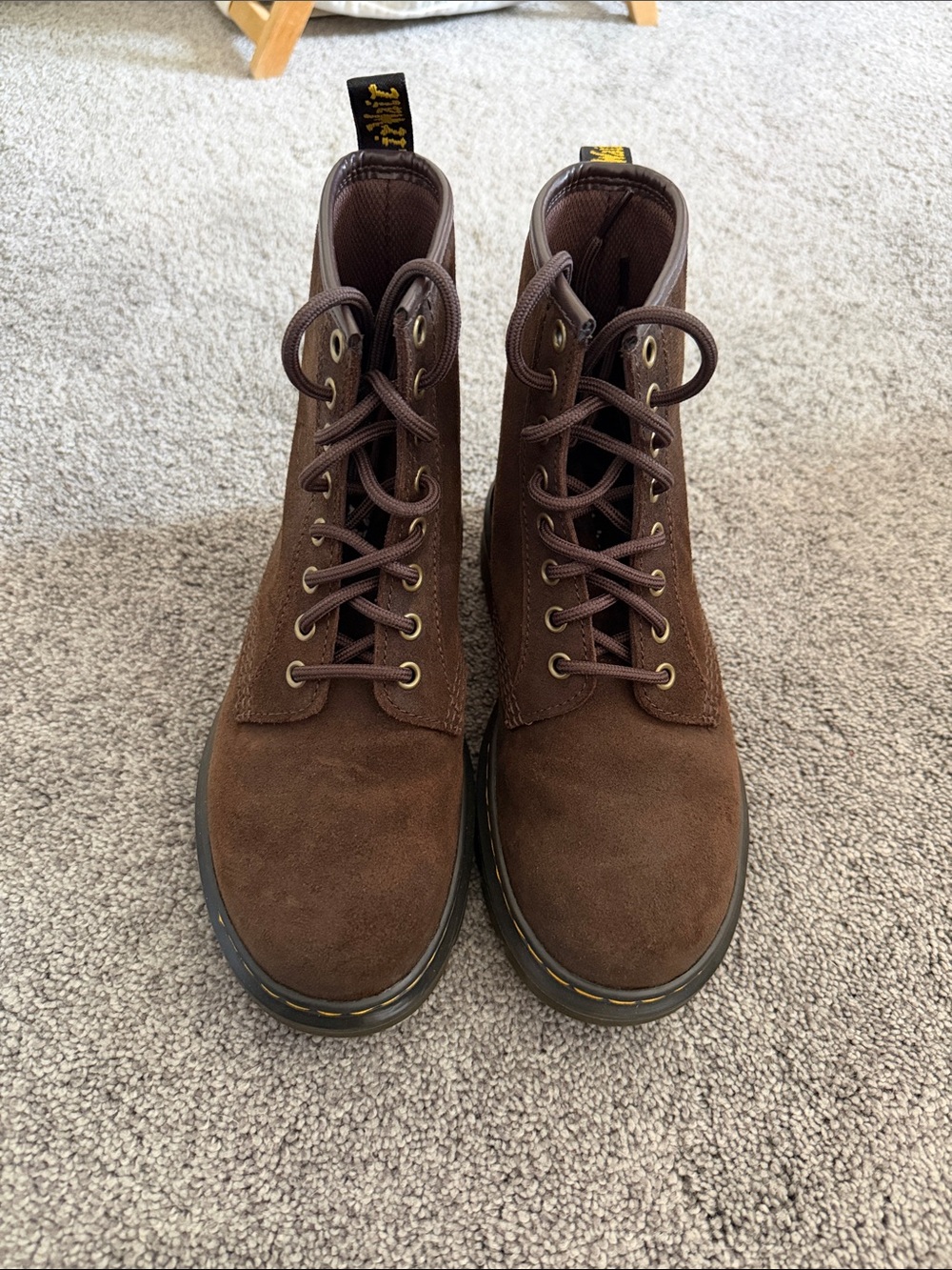 Dr. Martens Brown Suede Lace-Up Boots